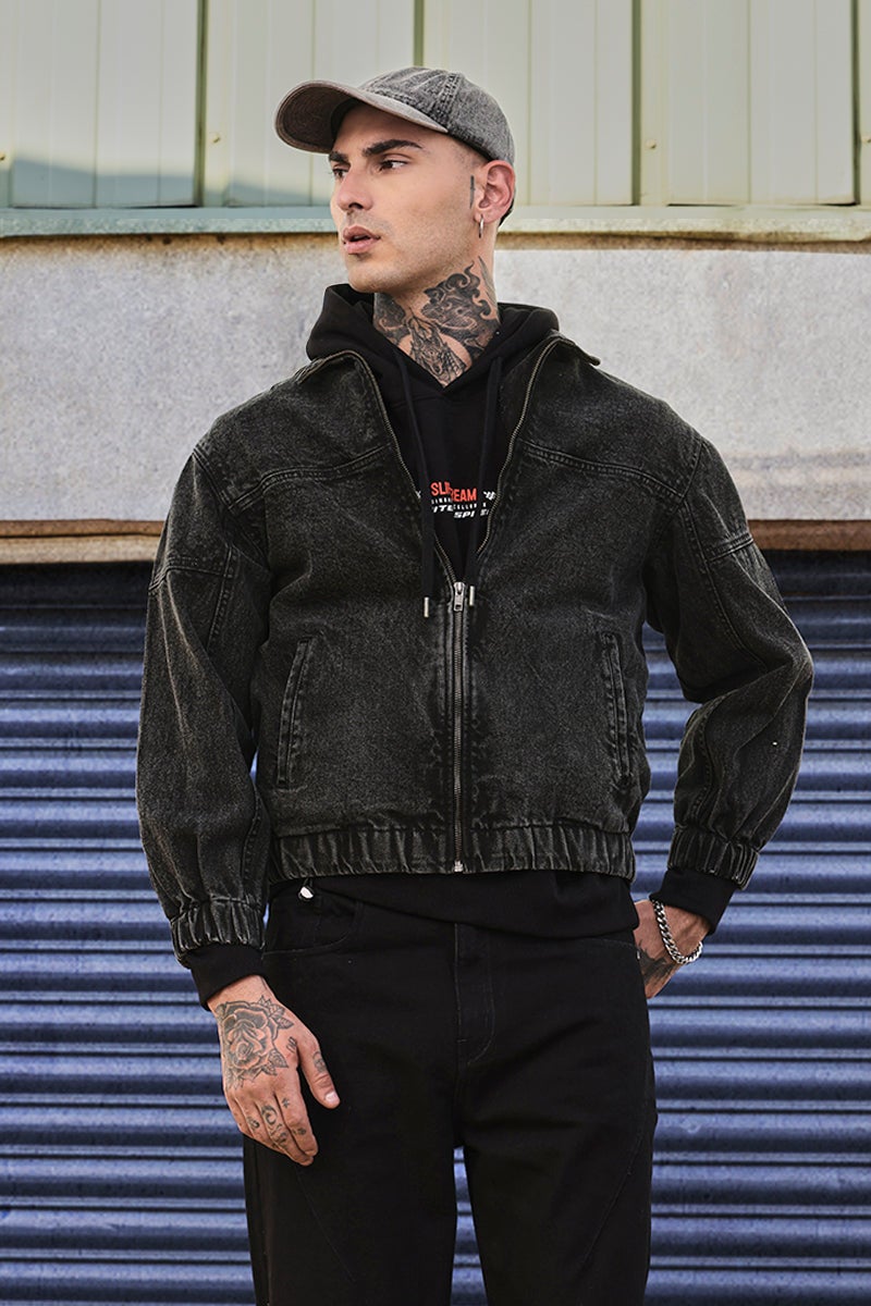 SNITCH GRIND Street Utility Denim Jacket - Image 1